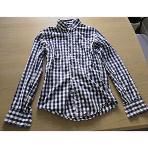 J.Crew dress shirt blue/white checkered design, size XS